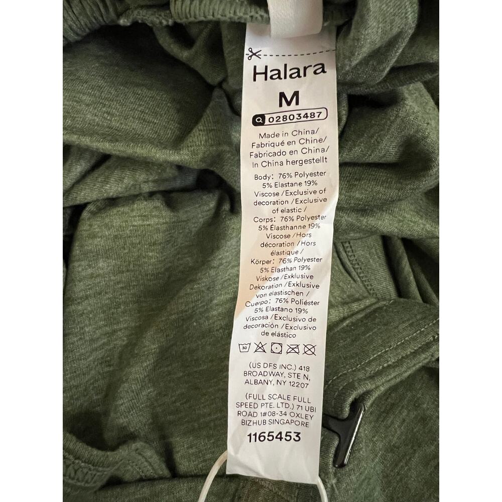 HALARA Open-Back Flowy Maxi Dress in Green Size Medium Pockets NWT - Picture 3 of 9